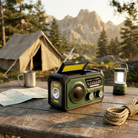 Nouvelle radio FM 2026 à grande capacité 16000 mAh avec antenne, générateur à manivelle, charge solaire, boussole, batterie externe et lampe torche