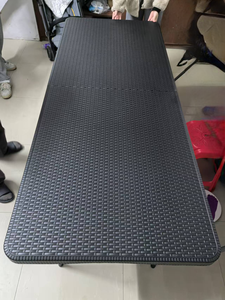 Mesa Plegable de Alta Calidad de 6 Pies, Mesa Lateral de Plástico y Ratán para Acampar al Aire Libre - Product Image 3