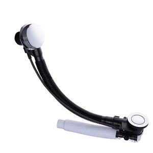 Baño de desbordamiento de Pop-Up residuos ducha en el cuarto de baño bañera drenaje negro - Product Image 1