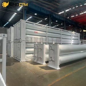 Conteneur de stockage de gaz naturel comprimé (GNC) haute pression à 8, <span class=keywords><strong>9</strong></span>, 10, 11, 12, 14 cylindres, sur skid, 40HQ, 25 MPa, capacité 39,2 m³ - Product Image 2