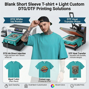 Fournisseur de premier plan, personnalisation rapide, T-shirts pour hommes en coton peigné 280g, impression numérique DTG/DTF, T-shirts pour hommes à impression numérique, T-shirt oversize - Product Image 3