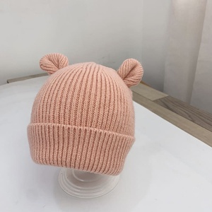 2022 vente en gros belle haute qualité concepteur tricoté chapeaux à revers hiver tricot chapeau pour bébé enfants - Product Image 4