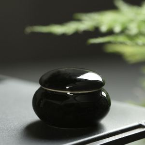 Modern Color Cracked <b>Ceramic</b> Sealed Tank Travel Portable Caddy Tea Set Necklace <b>Ring</b> Jewelry Storage Box Home Decor - Product Image 2