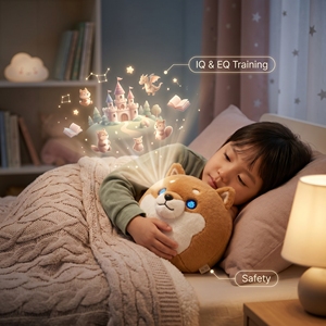 Peluche Shiba Inu connectée avec commande vocale ChatGPT, jouet éducatif parlant pour enfants, lavable, pour l'heure du coucher - Product Image 2