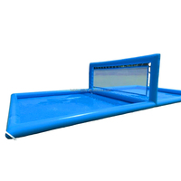 Terrain de volley-ball aquatique gonflable personnalisable pour l'extérieur, piscine avec filet pour terrain de volley-ball aquatique dans la cour, fête d'été
