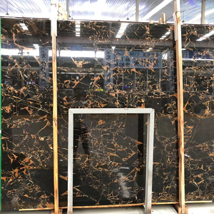 Prix de la dalle de marbre noir avec veinage doré, épaisseur 16 mm 20 mm, vente en gros - Product Image 3