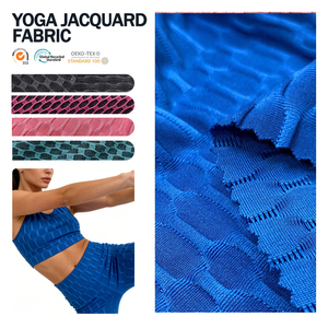 Tela Hexagonal Sublimada de Poliéster y Spandex con Elasticidad en 4 Direcciones, Jacquard Sin Costuras, para Diseño de Ropa Deportiva, Jerseys y Sujetadores Deportivos - Product Image 1
