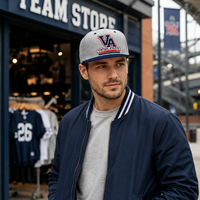 Gorra Snapback Ajustable de 6 Paneles de Poliéster/Algodón con Visera Plana de Perfil Alto y Letras Vintage Bordadas, Lista para Venta al por Menor, para Adultos - Pedido de Prueba