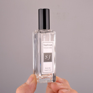 Mini Botellas de Perfume Cuadradas de Vidrio de 10ml, 15ml, 20ml con Tapón de Corcho, Selladas con Estampado en Caliente, Recargables, Atomizador Transparente - Product Image 4
