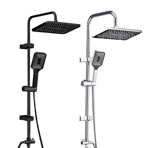 Ensemble <span class=keywords><strong>Colonne</strong></span> de Douche Murale Mitigeur Simple Froid <span class=keywords><strong>Robinet</strong></span> de Bain Système de Robinetterie Baignoire Pomme de Douche Effet Pluie Accessoires Adaptateur - Product Image 1