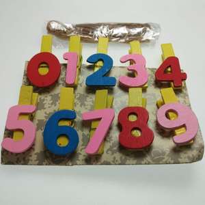 Pince en bois de noël de haute qualité bouleau pince à linge dessin animé letles imprimé pince en bois - Product Image 4