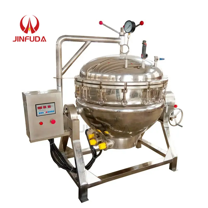 Multifunktionale Kochmaschine mit Rührgerät Marmelade industrieller Dampf-Kessel mit Mischer Konserven-Marmelade-Mischkessel
