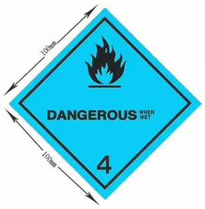 Custom Dangerous Goods Sticker Self Adhesive PVC Warning Label