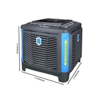 Système de refroidissement par Ventilation d'air supérieur mural 220V/380V refroidisseur d'air par évaporation fermes porcines maisons de volaille pompe pour plantes industrielles