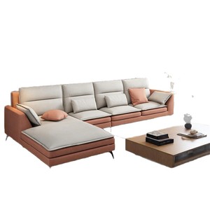 Divano in Pelle Stile Italiano a Tre Posti Minimalista di Lusso Leggero per Soggiorno in Appartamenti Grandi e Piccoli - Product Image 5