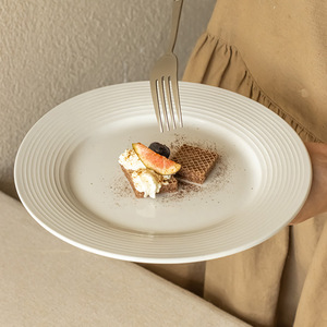 <b>Ceramic</b> Round Plate 25cm Eco-Friendly Home Hotel Serving Dishware - Product Image 2
