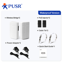 PUSR 2 pièces minuscule taille 2.4GHZ pont sans fil point à point Solution Qualcomm Plug and Play jusqu'à 1000M IP64 étanche à l'eau ST208E