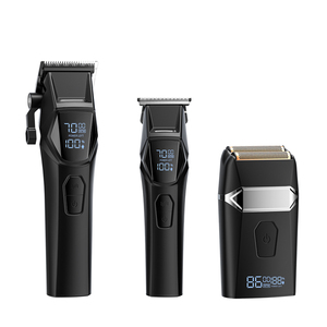 Set Profesional de Afeitadora Eléctrica y Recortadora de Pelo para Hombre, Recargable y Resistente al Agua - Product Image 1