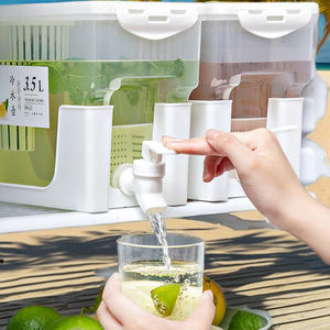 Contenedor de Agua Portátil con Dispensador de Limonada, Jarra para Bebidas Frías, Recipiente de Plástico para Almacenamiento de Alimentos de 10 Litros - Product Image 2