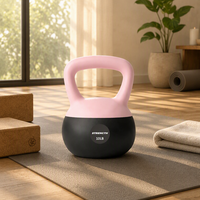 Kettlebell souple, écologique et durable, rempli de sable, silencieux, en PVC, avec poignée large, sûr, 10-35LB, pour la musculation à domicile