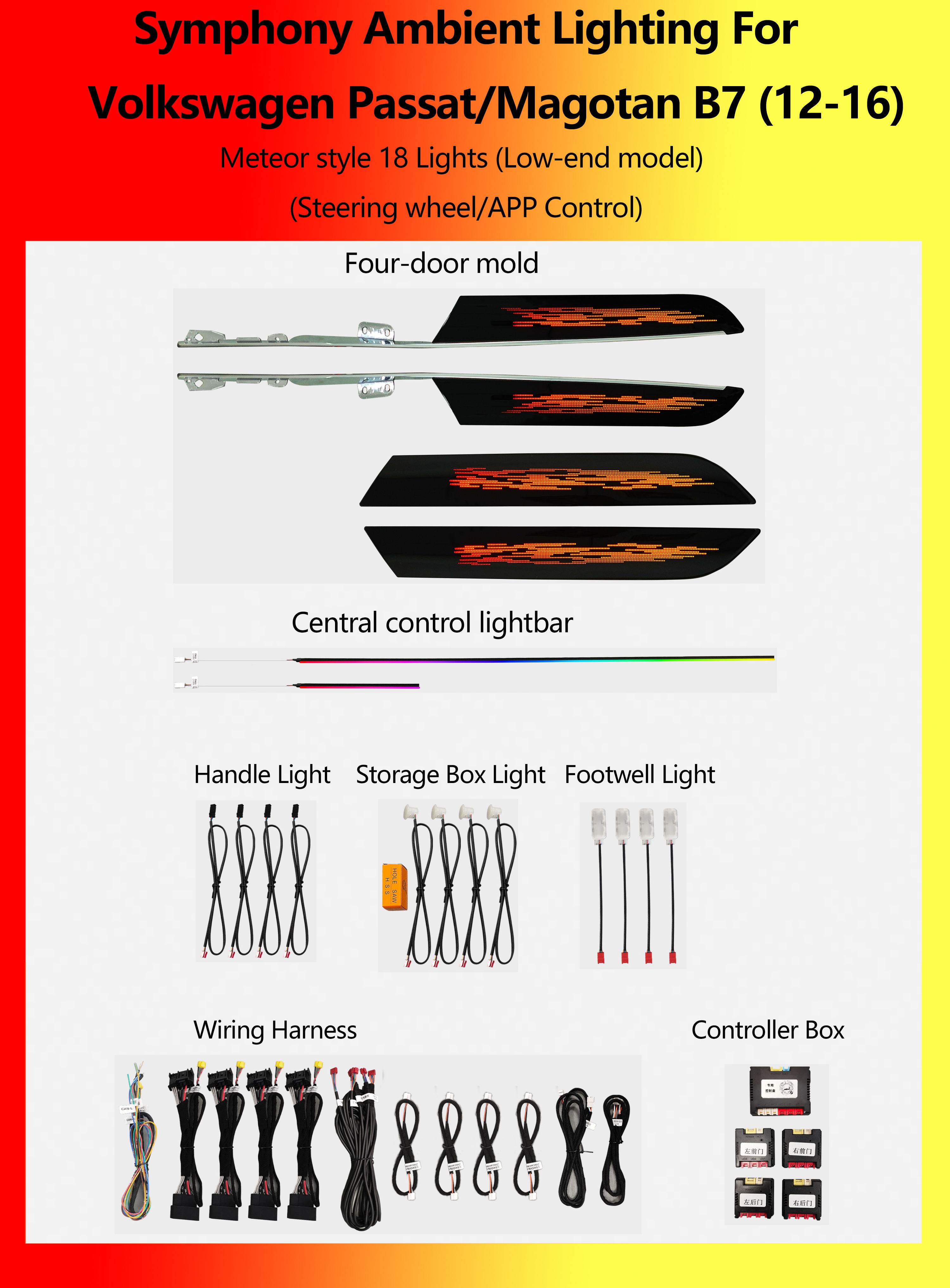 Volkswagen Passat/Magotan B7(Low-models) Meteor style 18 Lights