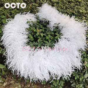 Trang Phục Tiệc Cưới <span class=keywords><strong>Couture</strong></span> 8 ply may lông TRIM Fluffy mềm đà điểu lông BOA - Product Image 4