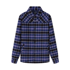 Chaqueta de Franela a Cuadros 100% Algodón para Hombre, Directo de Fábrica, Cortavientos, Gruesa, Holgada, Acolchada, Informal, para Invierno - Product Image 1