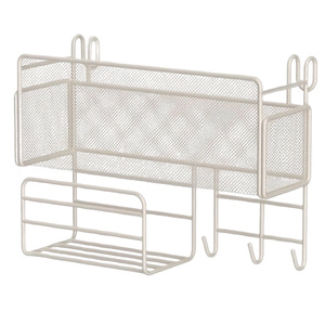 Bedside <b>Storage</b> Rack Hanging <b>Basket</b> <b>Wall</b> Mounted Hook Type Punch Free Organizer <b>For</b> Toys Stationery - Product Image 2