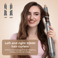 Ensemble de brosses à air chaud multi-styler 8 en 1, sèche-cheveux professionnel, brosse à air chaud à ions négatifs, outils de coiffage pour un séchage rapide et des boucles