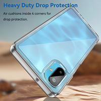 Pour Samsung Galaxy M06 Anti-Rayures Antichoc Mobile Couverture Arrière pour Galaxy F06 5G Slim Fit TPU + Acrylique Transparent Téléphone Cas