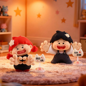 ฟิกเกอร์การ์ตูนรุ่ยเจียแบบกล่องสุ่ม 6 ชิ้น พร้อมรุ่นลิมิเต็ด ของตกแต่งโต๊ะทำงาน ของสะสม ของขวัญสำหรับตกแต่งบ้าน - Product Image 4