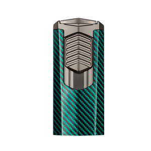 Vente en gros Briquet cadeau en fibre de carbone avec poinçon Briquet à 3 jets à flamme élevée - Product Image 6