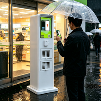 Perangkat Lunak API Stasiun Power Bank Bersama Kustom 24 Slot Tahan Air untuk Luar Ruangan Mesin Penjual Otomatis Stasiun Power Bank Bersama