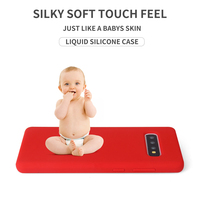 Étui de téléphone portable en silicone liquide antichoc et étanche avec microfibre et coque rigide en PC pour S10/S10 Lite/S10E/S10 Plus/S10 5G