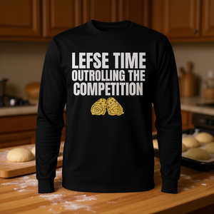 T-shirt a maniche lunghe Lefse Time con design norvegese, vestibilità unisex per adulti - Product Image 3