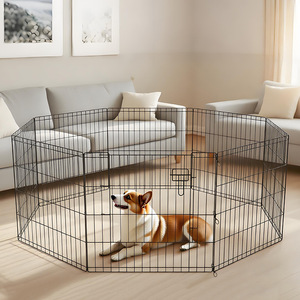 Fabrieksgroothandel achthoekige metalen binnen- en buitenren, makkelijk op te bergen, opvouwbare hondenren, dierenren - Product Image 1