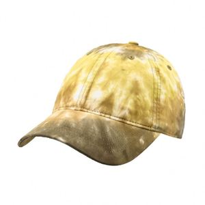 Casquette de baseball rétro hip-hop 6 panneaux vierge, nouveau design, sportive, tie-dye, pour fête, avec motif coloré en tissu – Vente en gros - Product Image 3