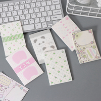 Kawaii Animal Kitty Bunny Puppy Sticky Notes Cute Girl Index Stickers pour étude Bloc-notes pour 50 feuilles par paquet