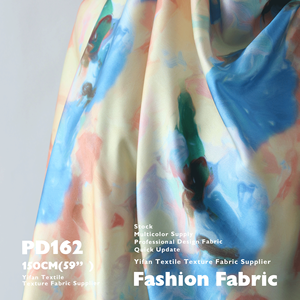 Nouveau tissu imprimé <span class=keywords><strong>de</strong></span> conception <span class=keywords><strong>de</strong></span> mode <span class=keywords><strong>peinture</strong></span> à l'huile abstraite tissu satiné drapé brillant pour robe, chemises et chemisier - Product Image 6