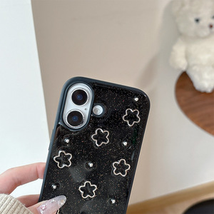 Funda Protectora para Teléfono con Diseño de Flores, Purpurina, Corazón, Lazo, Estrella y Dibujos Animados, de TPU, Resistente a Golpes, para iPhone 17 Pro Max, Nueva Funda Personalizada para <span class=keywords><strong>Mujer</strong></span>, Resistente a Golpes, para iPhone 16 15 - Product Image 4