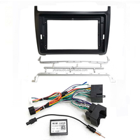 Autoradio Android 9 pouces en vente chaude, cadre adapté à la VW POLO 2012, cadre en plastique ABS, autoradio, cadre de tableau de bord, câble Canbus