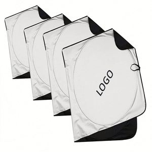 Pare-soleil de pare-brise avant grand format en gros avec logo personnalisé, protection UV réfléchissante et résistante à la chaleur pour l'extérieur - Product Image 5