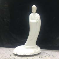 Ventes à bas prix haut de gamme sculpté à la main en marbre blanc pur intérieur décoratif paisible bouddha statue abstraite