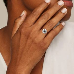 Personnalisé Gia Igi Cvd HPHT Lab Grown Diamond 10K 14k 18k Solid Gold White Gold Rings Bague de fiançailles de mariage Bijoux pour femmes - Product Image 3