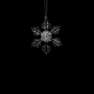 Adornos navideños de cristal para árbol, adornos coloridos para copos de nieve - Product Image 4