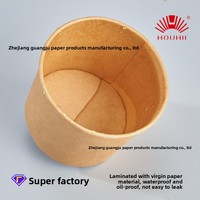 Boîtes et bols d'emballage alimentaire jetables épaissis de qualité alimentaire (pour soupes et salades) avec logo imprimable et personnalisable