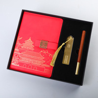 Ensemble de cahiers A5 de style chinois pour entreprise, personnalisé, fabriqué avec soin, design culturel créatif antique, impression de logo