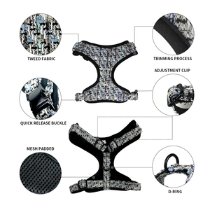 Arnés de lujo para mascotas 2024 para perro, arnés de terciopelo de peluche <span class=keywords><strong>Sherpa</strong></span> personalizado, conjunto de correa de arnés para perro de diseñador personalizado con <span class=keywords><strong>Collar</strong></span> de correa - Product Image 4