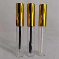 Contenants cylindriques vides en plastique pour mascara et eye-liner avec bouchon à vis, couleur personnalisée, marquage à chaud, sérigraphie, faux cils