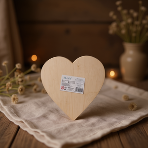 ILAN Cuore in Legno 14Cm Spessore 2.5Mm Set Decorativo per Artigianato 12 Pezzi - Product Image 2